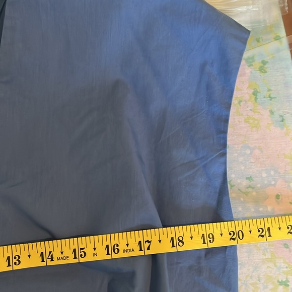 Abercrombie& Fitch | Poplin Plunge V-Neck Top Blouse XL Smock Ruching Classic - Picture 8 of 9